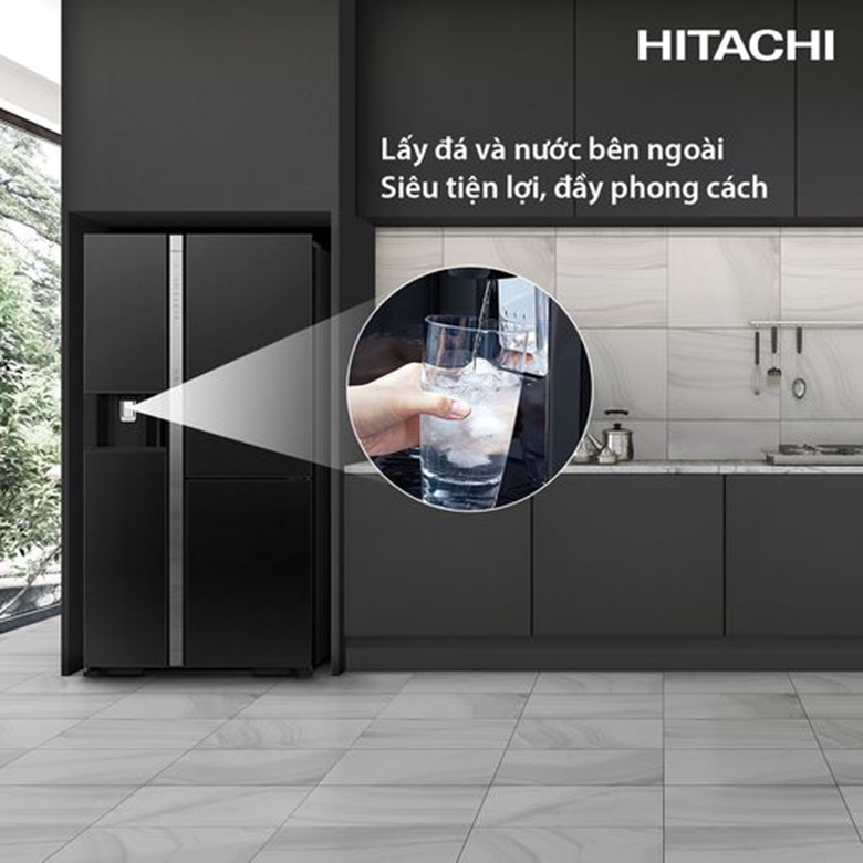 Tủ lạnh SBS Hitachi inverter 569 lít R-MX800GVGV0 (GMG) giá tốt