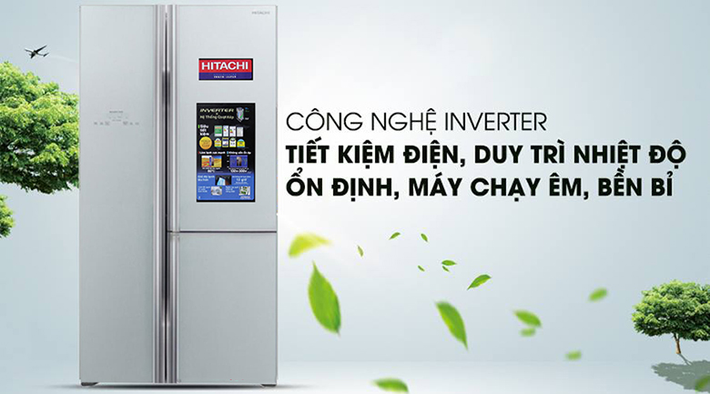 Tủ lạnh SBS Hitachi inverter 600 lít R-FM800PGV2(GS) giá tốt