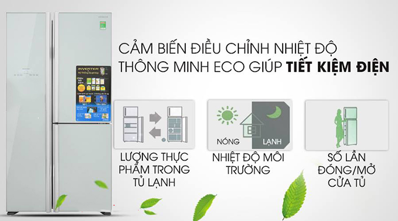 Tủ lạnh SBS Hitachi inverter 600 lít R-FM800PGV2(GS) giá tốt