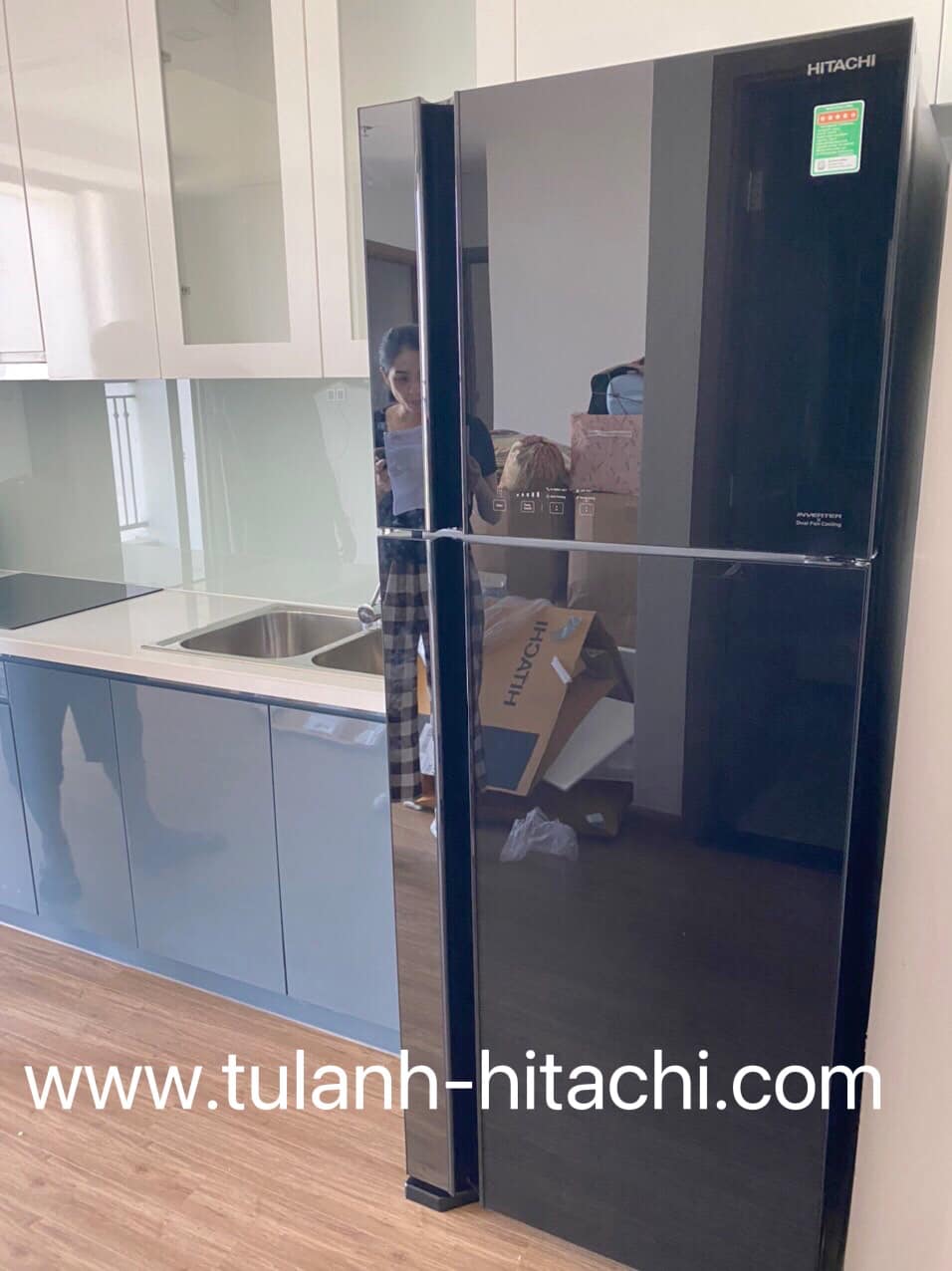 Tủ lạnh Hitachi inverter 450 Lít R-FG560PGV8X GBK giá rẻ Hà Nội