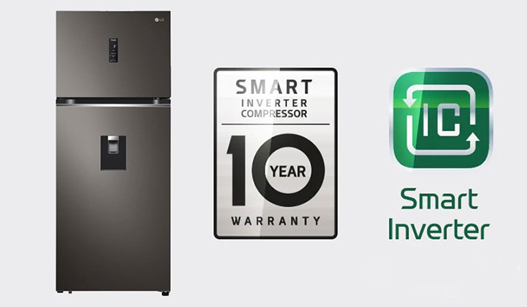 Tủ lạnh LG 374 lít Inveter GN-D372BLA chạy êm và tiết kiệm điện