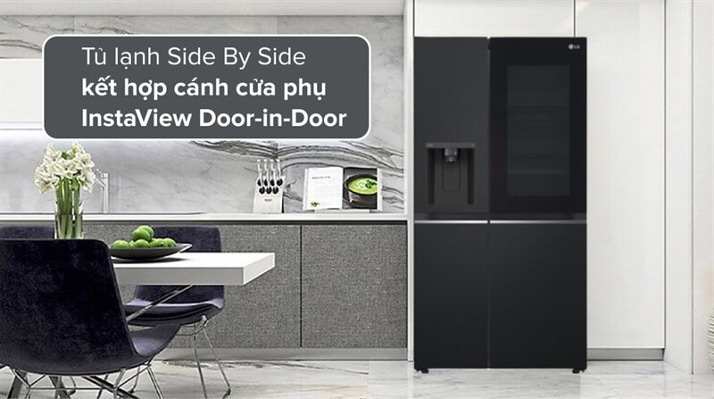 Tủ lạnh SBS LG InstaView inverter 635 lít GR-G257BL 2023