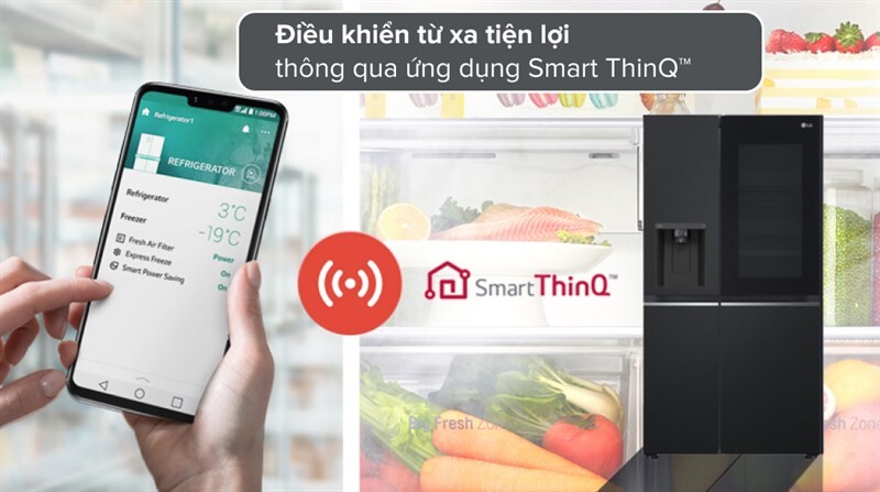 Tủ lạnh SBS LG InstaView inverter 635 lít GR-G257BL 2023