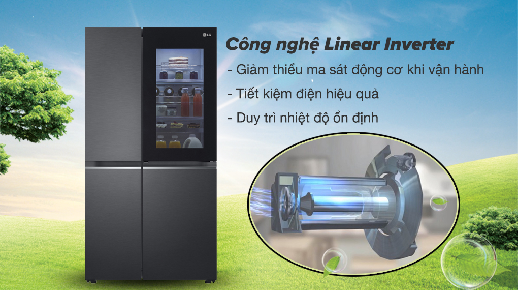 Tủ lạnh LG SBS inverter 655 lít InstaView Door-in-Door GR-Q257MC