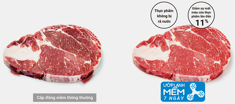 Tủ lạnh Mitsubishi Inverter 450 lít MR-CGX56EP-GBK-V có tính năng ướp lạnh mềm