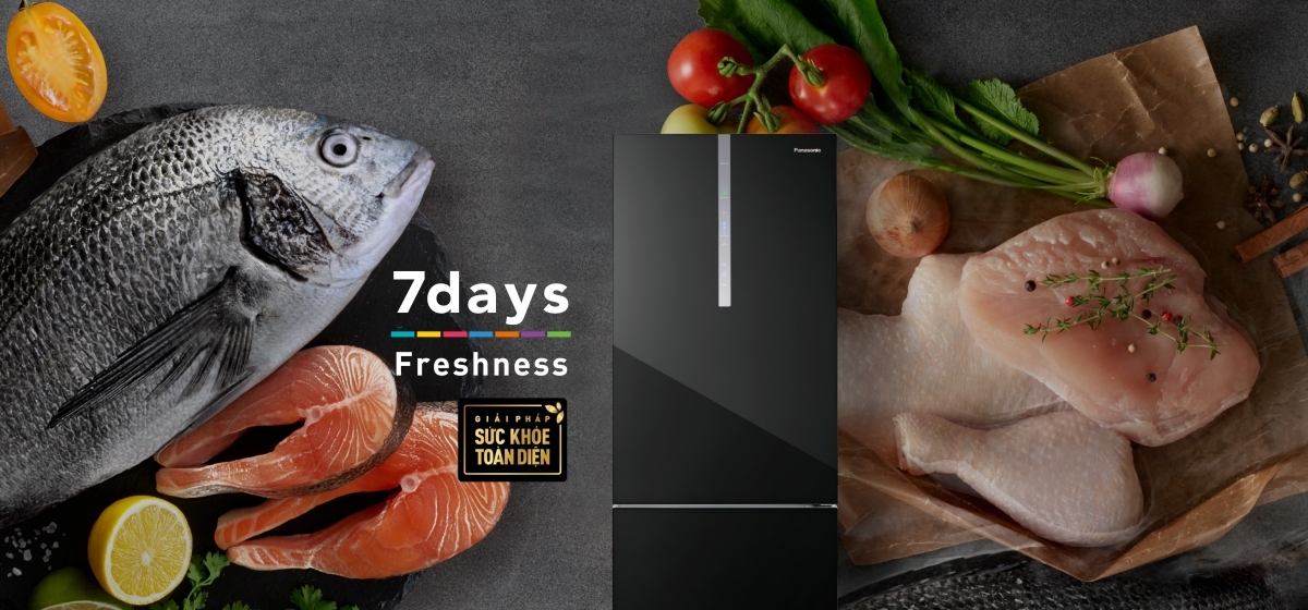 Tủ lạnh Panasonic NR-BX471XGKV hai cánh mặt kính, ngăn đá dưới 2022