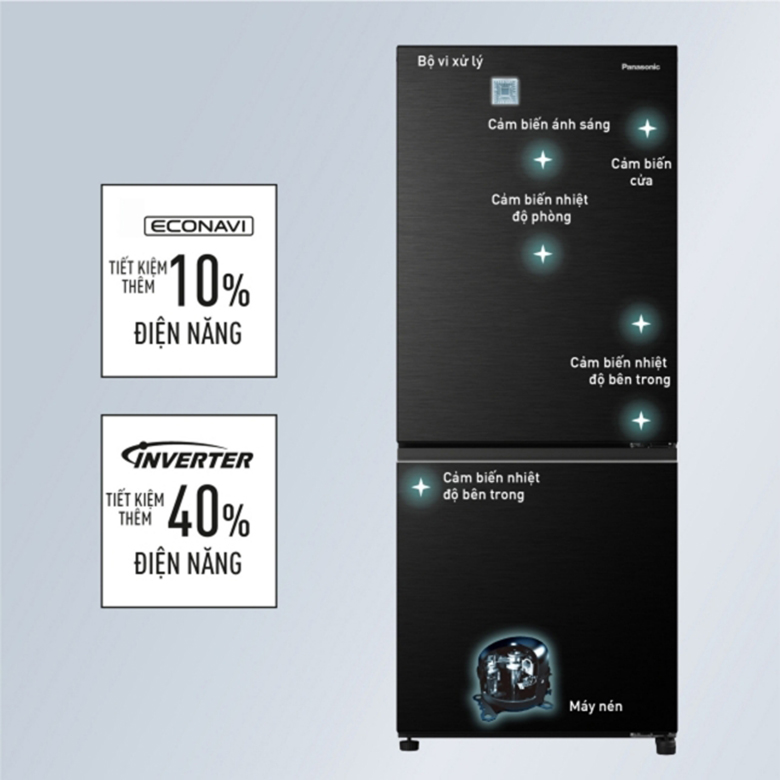 Tủ lạnh 2 cánh Panasonic inverter 255 lít NR-BV281BVKV giá rẻ