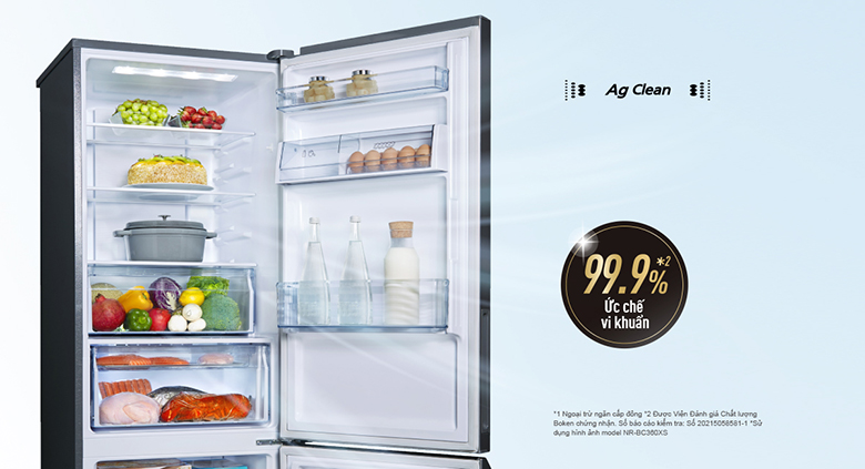 Tủ lạnh Panasonic Inverter 322 lít NR-BC360WKVN 2 cánh