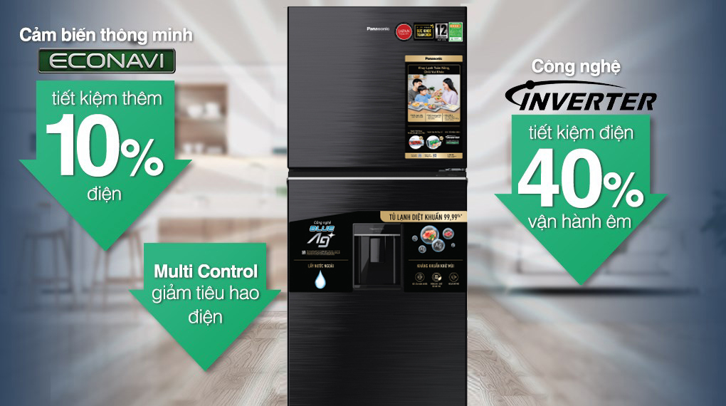 Tủ lạnh Panasonic 2 cánh inverter 326 lít NR-TL351GVKV