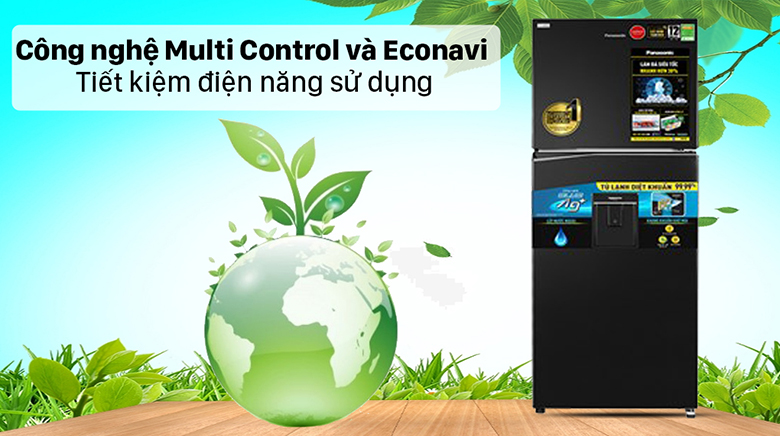 Tủ lạnh Panasonic Inverter 366 lít NR-TL381GPKV 2 cánh