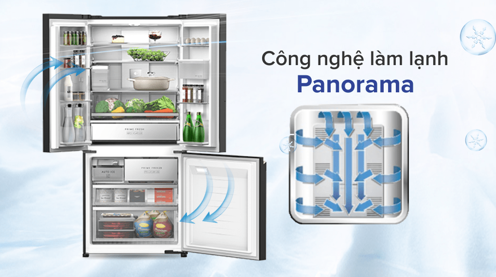 Tủ lạnh 3 cánh Panasonic Inverter 495 lít NR-CW530XMMV