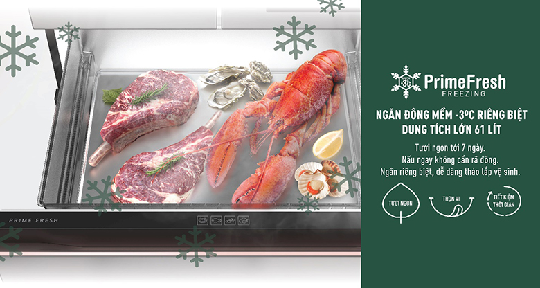 Tủ lạnh Panasonic Inverter 540 lít NR-YW590YMMV có ngăn đông mềm