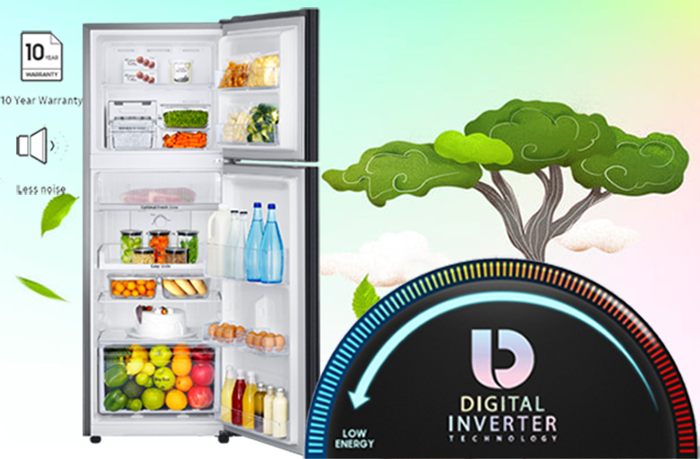 Tủ lạnh Samsung Inverter 236 lít RT22M4032BU/SV 2 cánh