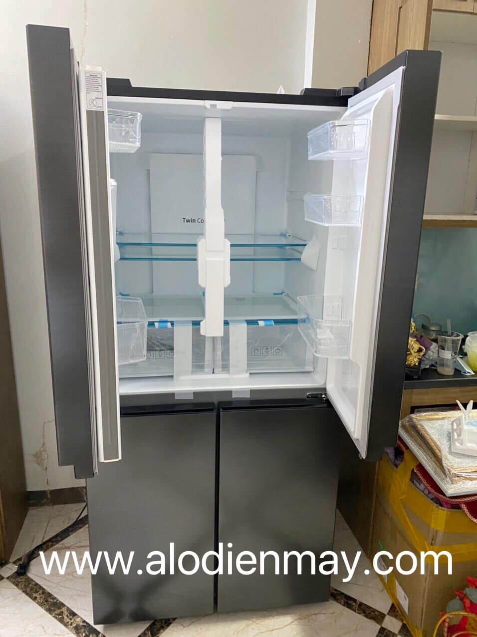 Tủ lạnh Samsung 4 cánh inverter 488 lít RF48A4010B4/SV giá rẻ chính hãng