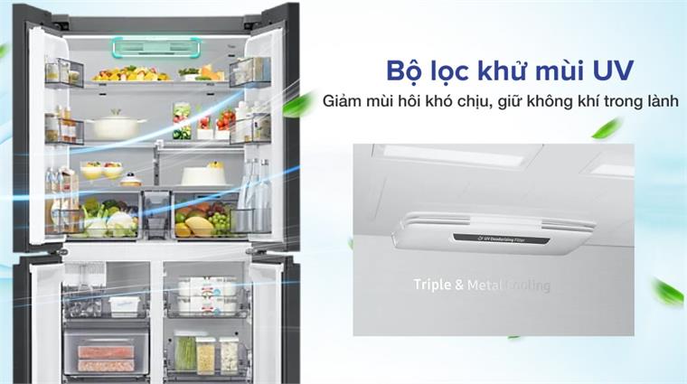 Tủ lạnh Bespoke Samsung inverter 599 lít RF60A91R177/SV giá rẻ