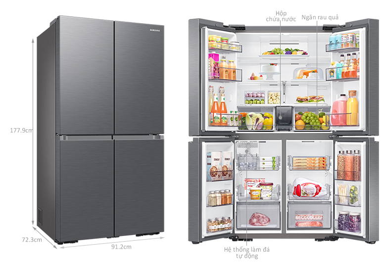 Tủ lạnh Samsung inverter 649 lít RF59C700ES9/SV 2023