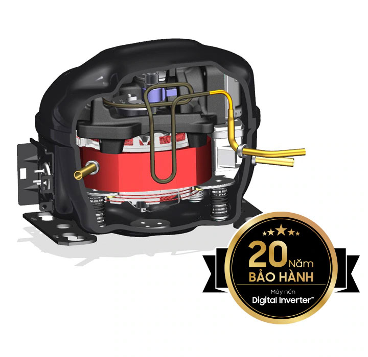 Tủ lạnh Bespoke Samsung inverter 385 lít RT38CB668412SV