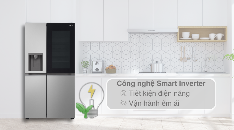 Tủ lạnh SBS LG InstaView inverter 635 lít GR-G257SV 2023