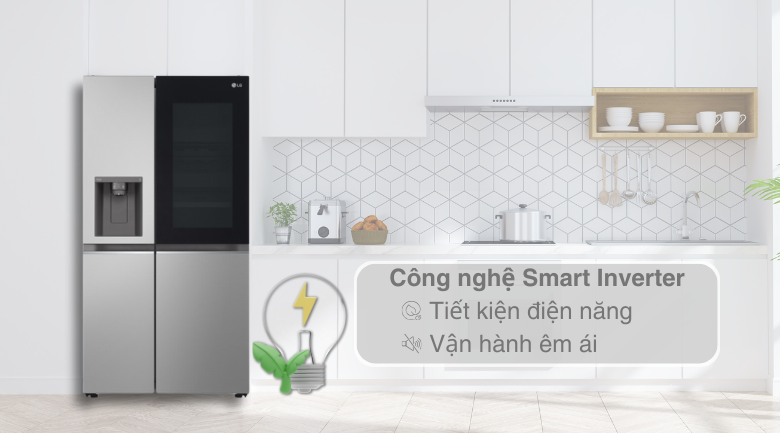 Tủ lạnh SBS LG InstaView inverter 635 lít GR-G257SV 2023