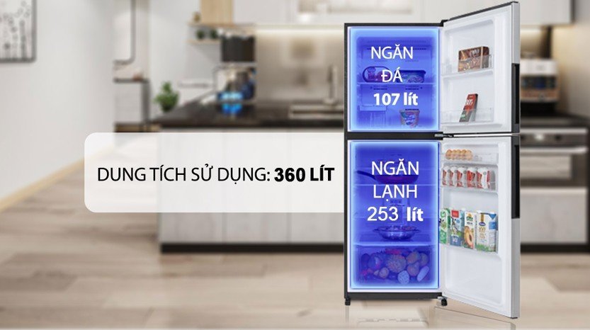 Tủ lạnh Sharp 382 lít 2 cửa inverter SJ-XP382AE-DS 2023