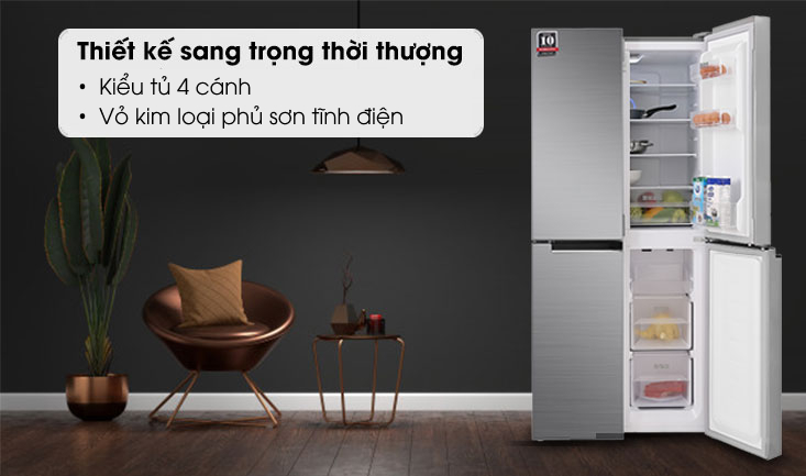 Tủ lạnh Sharp 401 lít 4 cửa inverter SJ-FXP480V-SL