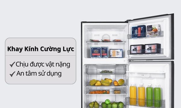 Tủ lạnh Sharp 2 cánh inverter 417 lít SJ-X417WD-DG 2023