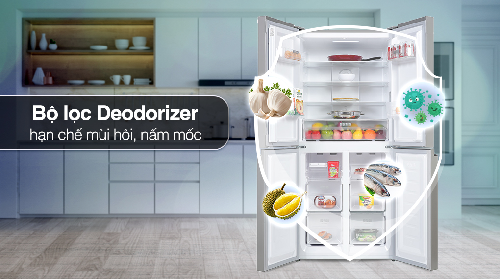 Tủ lạnh Sharp 4 cánh inverter 362 lít SJ-FX420VG-CH giá rẻ