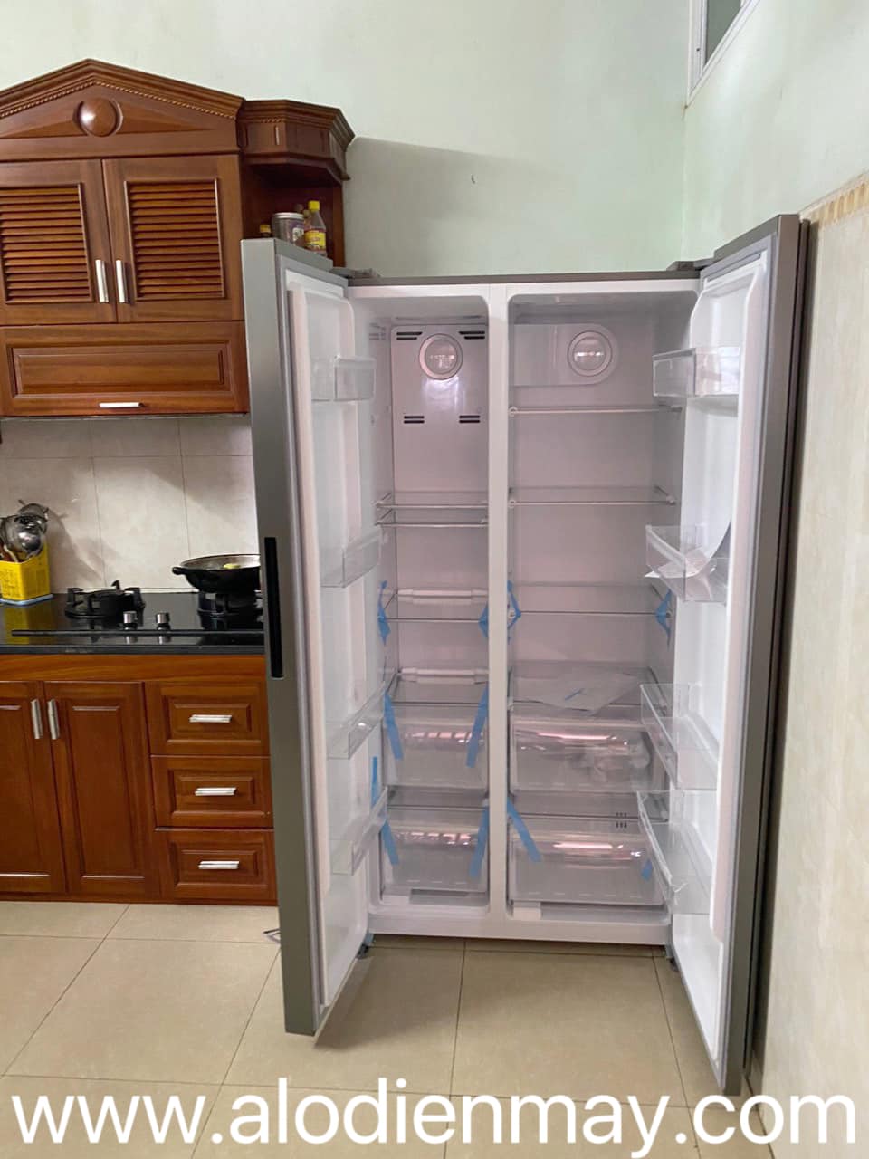 Tủ lạnh SBS Sharp inverter 442 lít SJ-SBX440V-SL giá rẻ