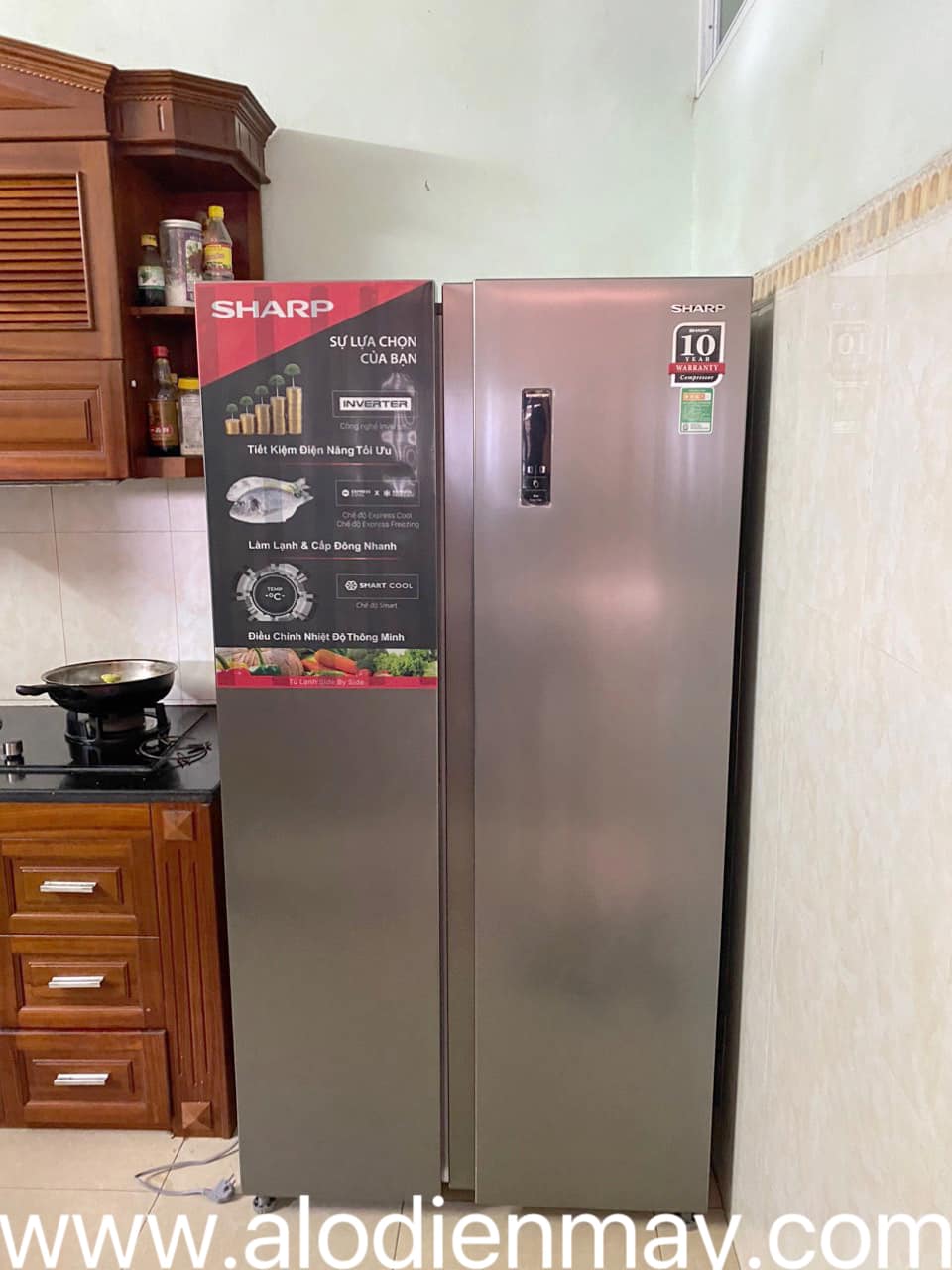 Tủ lạnh SBS Sharp 532 lít inverter SJ-SBX530V-SL giá rẻ