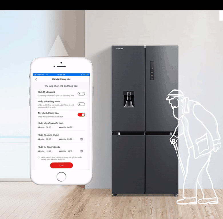 Tủ lạnh thông minh Toshiba inverter 509 lít GR-RF605WI-PMV(06)-MG model 2022