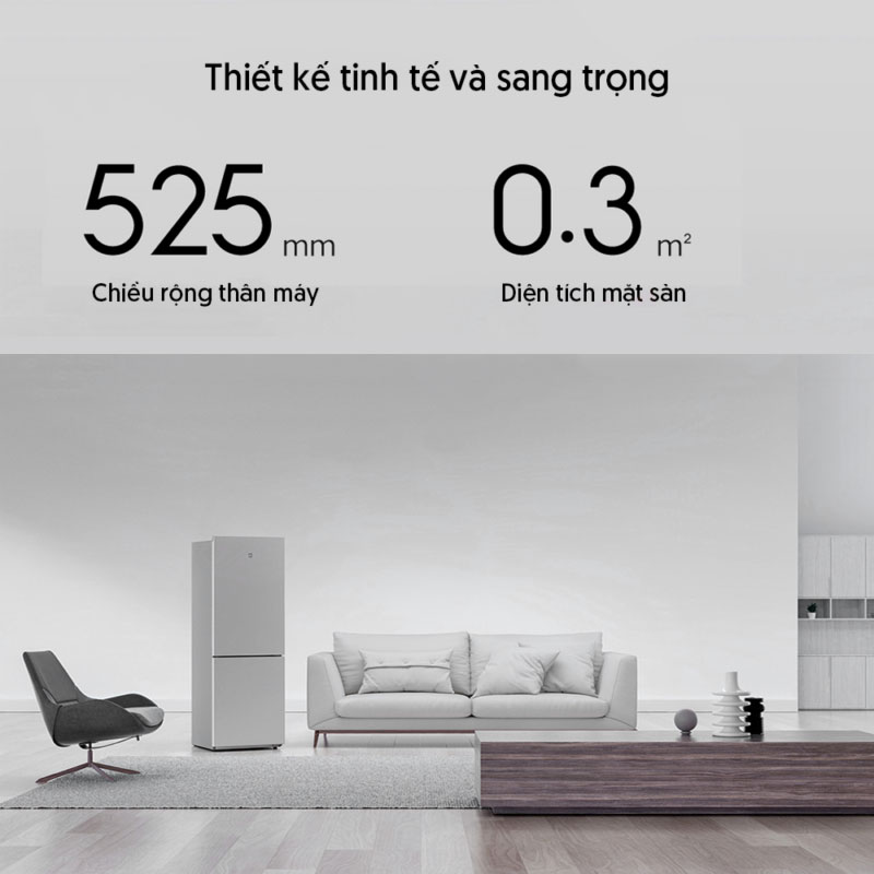 Tủ lạnh Xiaomi Mijia 2 cánh 185 lít BCD-185MDM