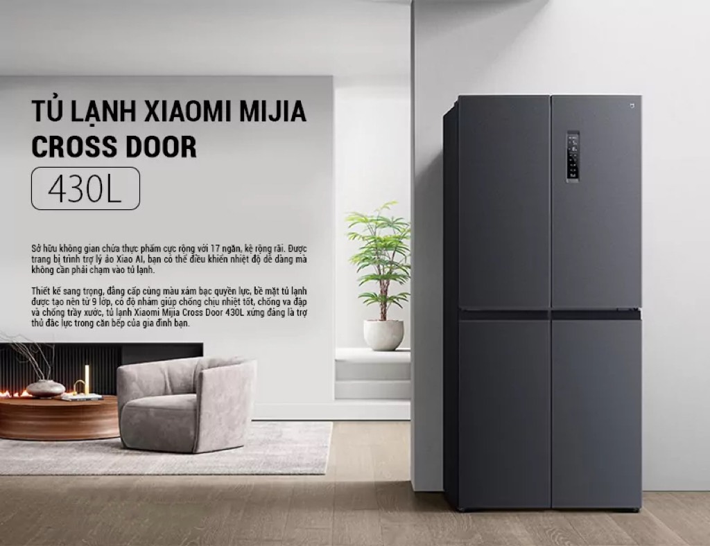 Tủ lạnh Xiaomi Mijia 4 cánh inverter 430 lít BCD-430WMSA
