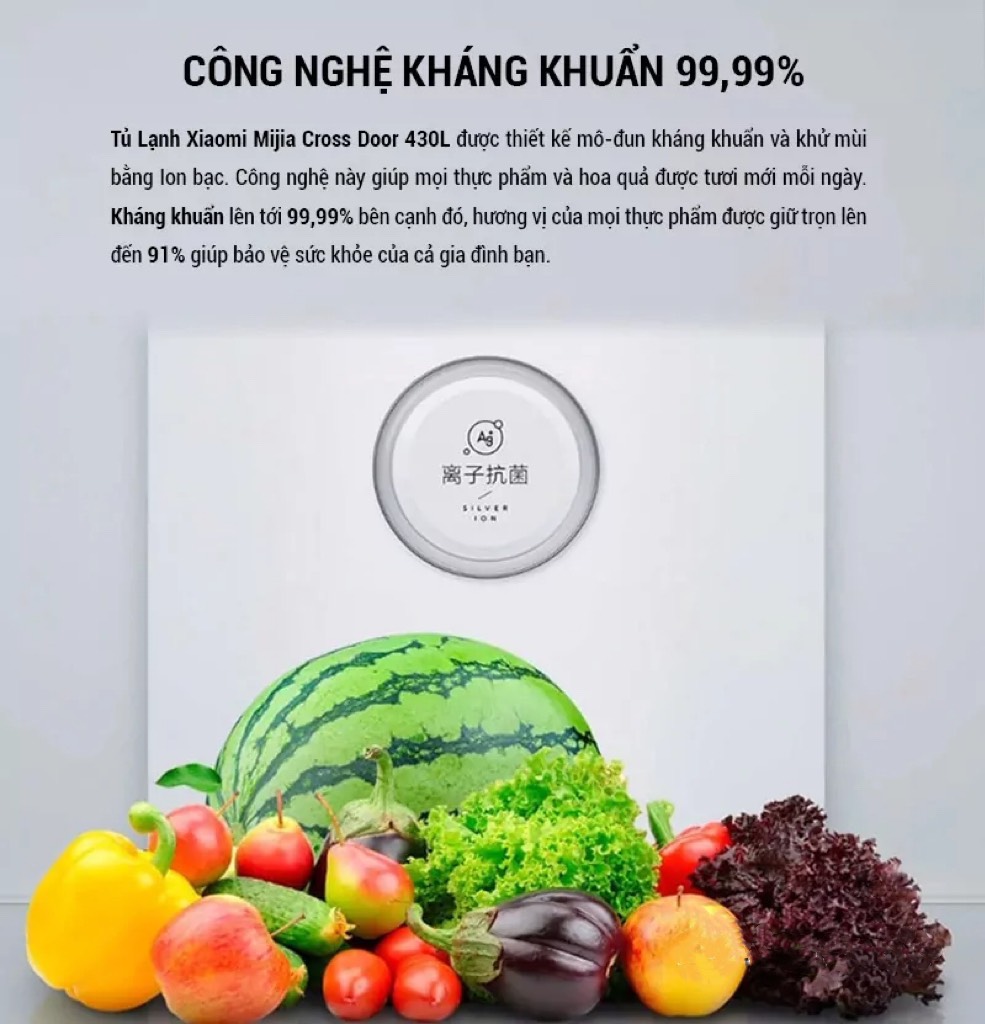 Tủ lạnh Xiaomi Mijia 4 cánh inverter 430 lít BCD-430WMSA