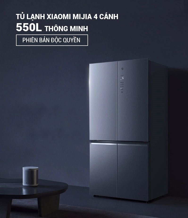Tủ lạnh Xiaomi Mijia inverter 4 cánh 550L lít BCD-550WGSA