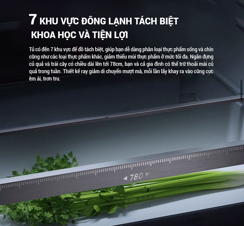 Tủ lạnh Xiaomi Mijia inverter 4 cánh 550L lít BCD-550WGSA