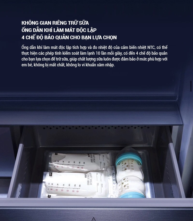 Tủ lạnh Xiaomi Mijia inverter 4 cánh 550L lít BCD-550WGSA