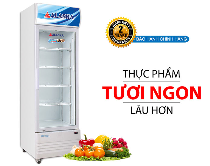 Tủ mát đứng Alaska 460L dàn đồng LC-933C