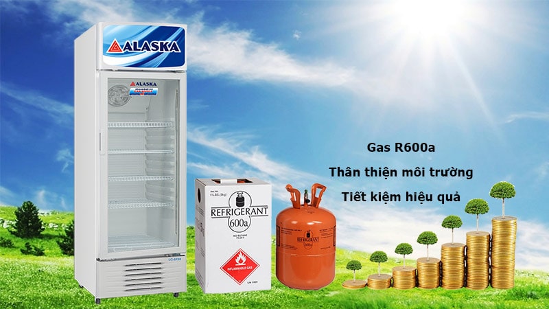 Tủ mát đứng Alaska 350L gas R600A LC-533H