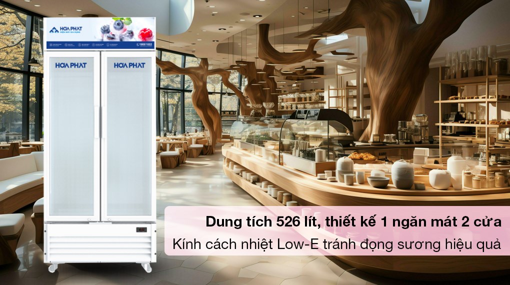 Tủ mát Hòa Phát inverter 2 cánh 526 lít HSR D8526