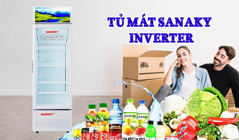 Tủ mát Sanaky inverter 340 lít VH408K3L