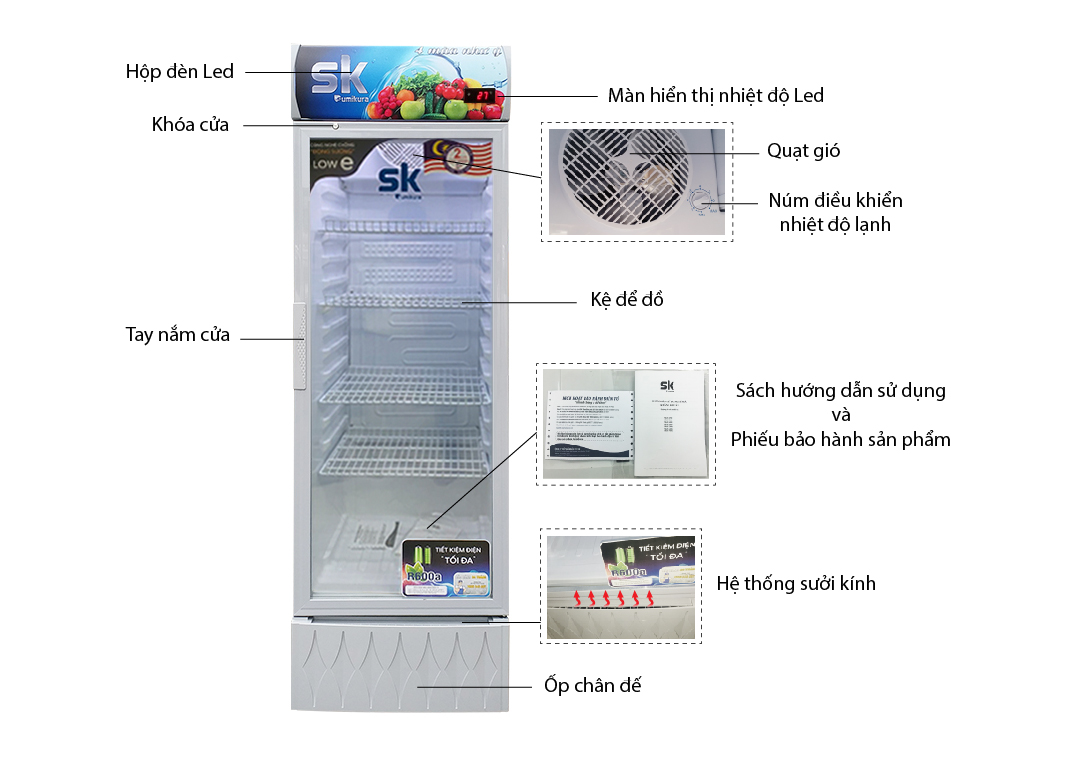 Tủ mát Sumikura 1 cánh 300 lít SKSC-300I-FC