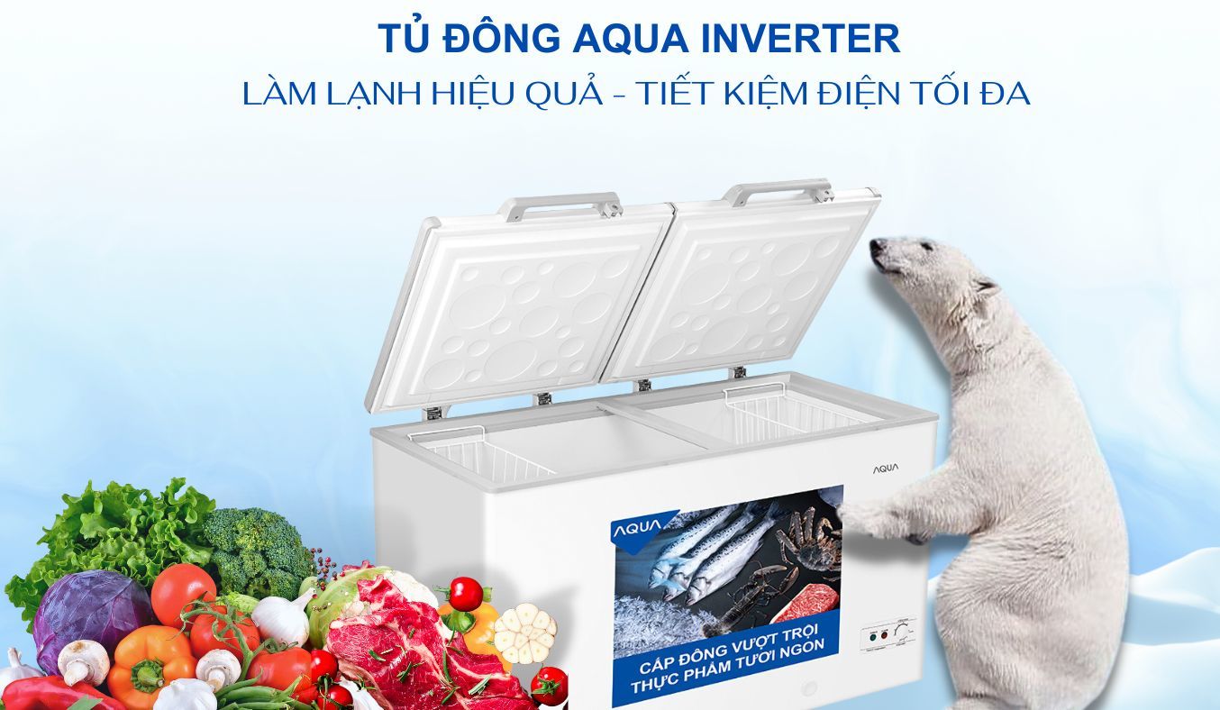 Tủ đông Aqua Inverter 425 lít AQF-C5701E