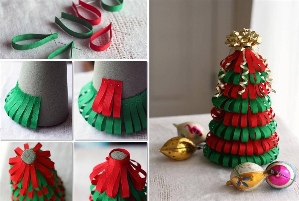 Cây thông handmade đơn giản mùa lễ hội