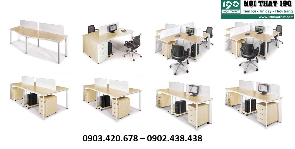 Cụm bàn làm việc giúp không gian chuyên nghiệp và đẳng cấp hơn rất nhiều