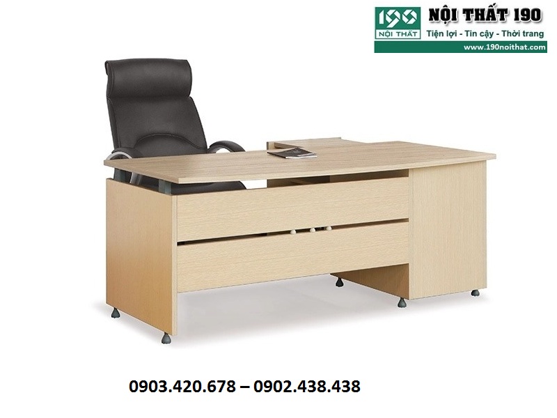 Bàn làm việc 1m8 có kích thước rộng rãi phù hợp với vị trí trưởng phòng, lãnh đạo