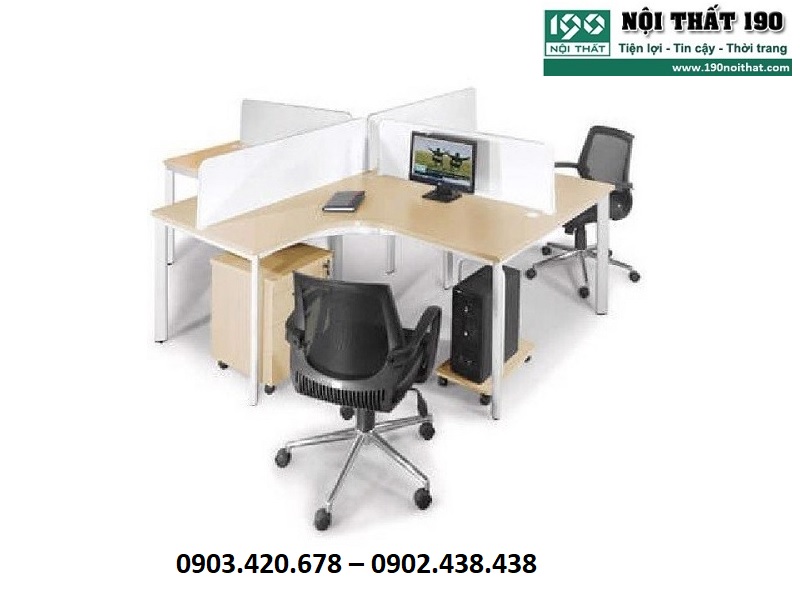 Module bàn làm việc BLCO14-4 có vách ngăn