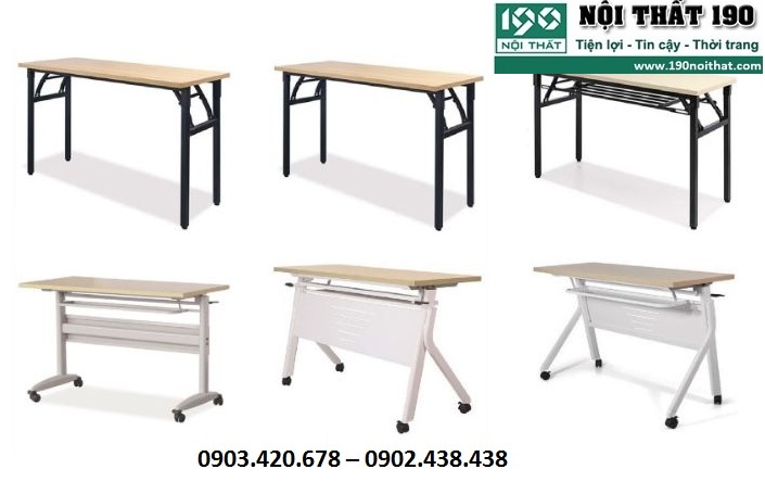 Bàn văn phòng gấp gọn là mẫu bàn làm việc được thiết kế với tính năng gấp gọn khi cần thiết