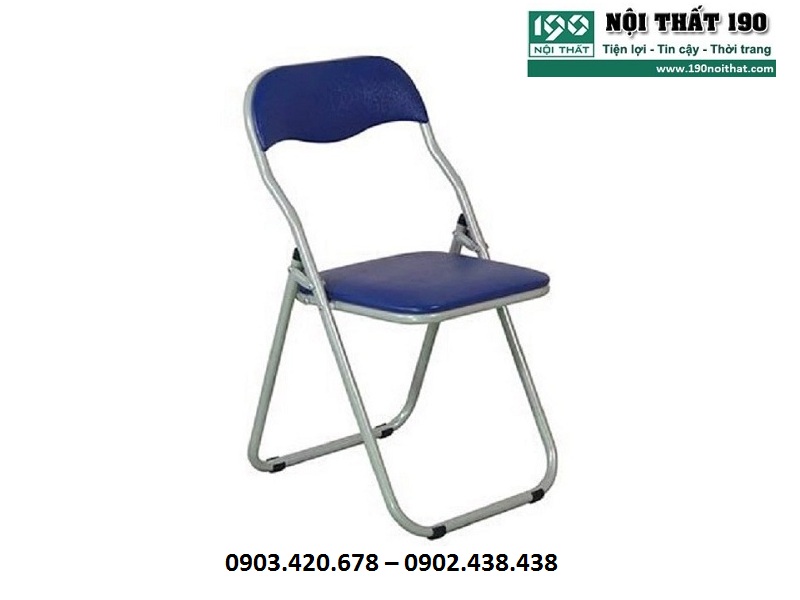 Ghế đệm da PVC chân gấp gọn  GG02B