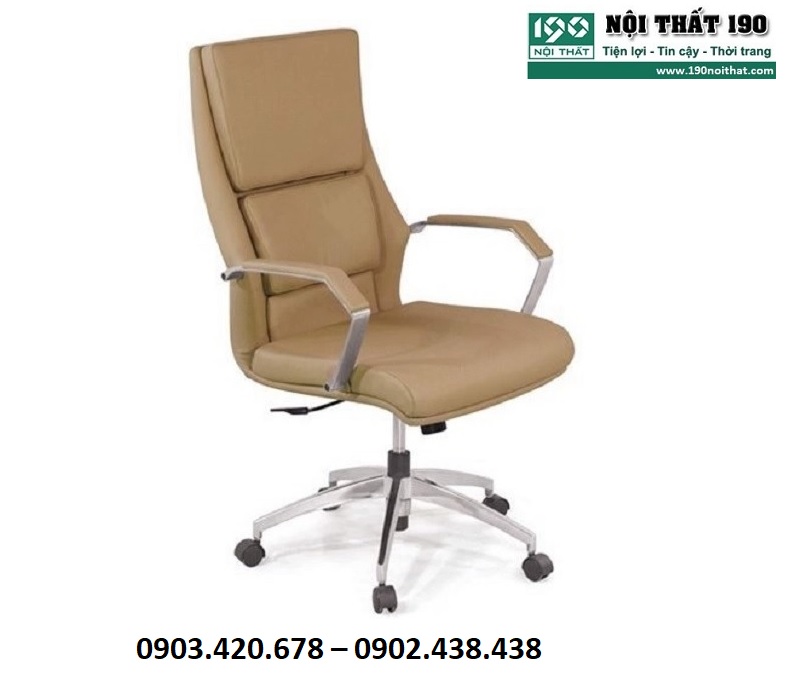 Ghế xoay da có cấu tạo chắc chắn, vững chãi