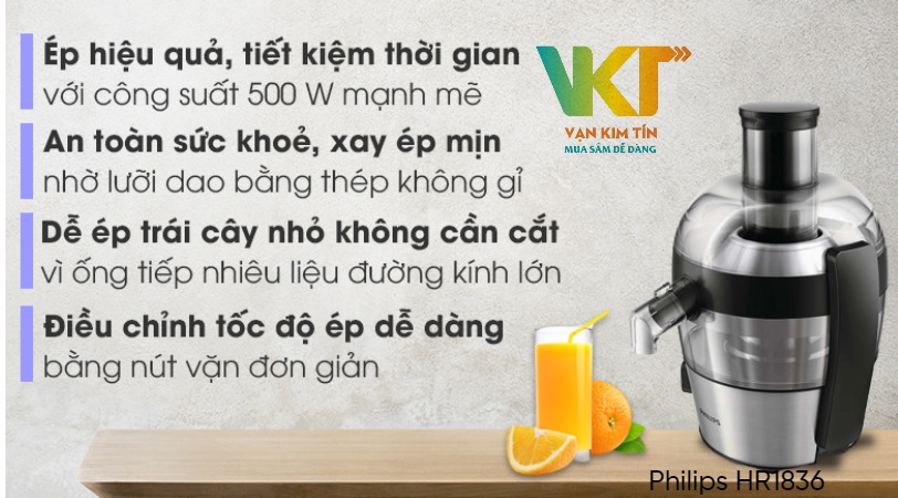 Máy ép trái cây Philips HR1836